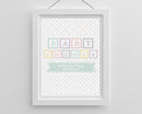 Wedding Ceremony Accessories Personalized Poster (18x24) - Baby Blocks Kate Aspen