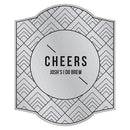 Wedding Favor Stationery Personalized Beer Bottle Label - Silver Metallic Foil Silver (Pack of 1) Weddingstar