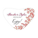 Wedding Favor Stationery Reef Coral Heart Container Sticker Berry (Pack of 1) Weddingstar