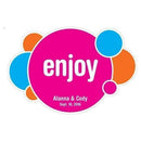 Wedding Favor Stationery Retro Pop Diecut Sign Label Berry (Pack of 1) JM Weddings