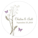 Wedding Favor Stationery Romantic Butterfly Large Sticker Vintage Pink (Pack of 1) JM Weddings