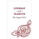 Wedding Favor Stationery Rose Large Rectangular Tag Plum (Pack of 1) JM Weddings