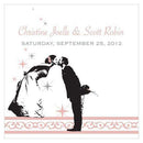 Wedding Favor Stationery Vintage Hollywood Square Tag Vintage Pink (Pack of 1) JM Weddings