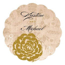 Wedding Favor Stationery Vintage Lace Die Cut Sticker Berry (Pack of 1) JM Weddings