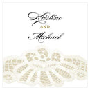 Wedding Favor Stationery Vintage Lace Square Tag Berry (Pack of 1) JM Weddings