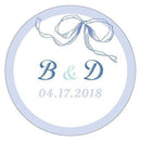 Wedding Favor Stationery Vintage Romance Small Sticker Periwinkle (Pack of 1) JM Weddings