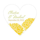 Zinnia Bloom Heart Sticker Plum (Pack of 1)