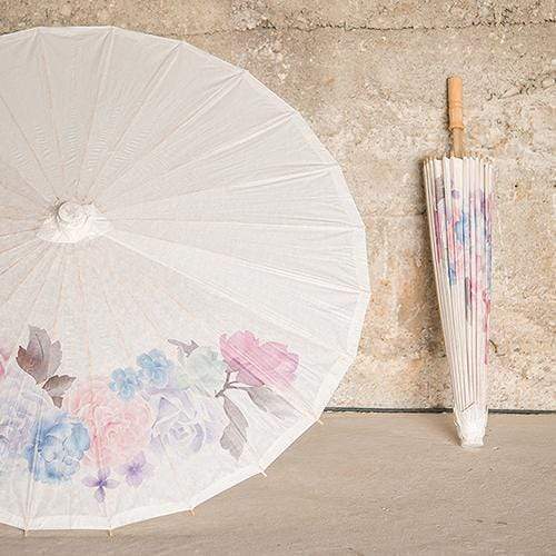 Wedding Parasols Umbrellas & Fans Paper Parasol with Vintage Floral Print (Pack of 1) Weddingstar