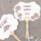 Wedding Parasols Umbrellas & Fans Rose Personalized Hand Fan Plum (Pack of 1) JM Weddings