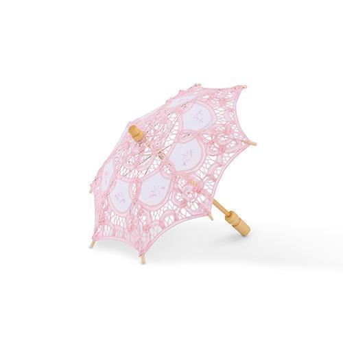 Wedding Parasols Umbrellas & Fans Vintage Pink Battenburg Lace Parasol - Small (Pack of 1) JM Weddings