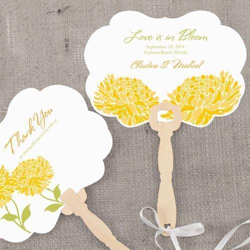 Zinnia Bloom Personalized Hand Fan Plum (Pack of 1)