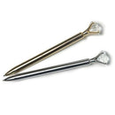 Wedding Pen with Clear Diamond Decoration Gold (Pack of 1)-Wedding Reception Accessories-JadeMoghul Inc.