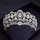 Wedding Reception Accessories New Trendy Pave Crystal Rose Gold Alloy Crown Hair Hoop TIY