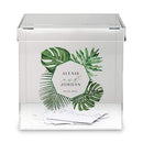 Wedding Reception Accessories Phantom Wishing Well Acrylic Box - Greenery Printing (Pack of 1) Weddingstar