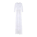 Wedding Reception Accessories Sexy See-through Lace Design Women Long Sleeves Party Dress TIY