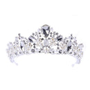 Wedding Reception Accessories Silver Color Pave Crystal And Pearl Princess Crown Bridal Hair Hoop TIY