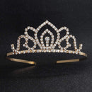 Wedding Reception Accessories Simple Alloy Hollow Design Good Quality Rhinestone Wedding Party Tiara TIY