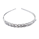 Trendy Rhinestone Crossed Wave Shape Design Wedding Bridal Tiara