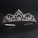Unique Multicolor AB Finish Rhinestone Hollow Out Alloy Tiara