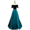 Wedding Reception Accessories Vintage Women Solid Color Velvet Off-shoulder Floor Length Formal Dress TIY