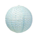 Wedding Reception Decorations Small Eyelet Paper Lantern - Light Blue (Pack of 1) JM Weddings