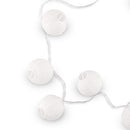 Wedding Reception Decorations String of Lights with Round White Paper Lanterns - Battery LED (Pack of 1) JM Weddings