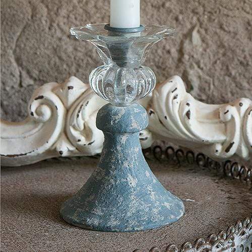 Wedding Reception Decorations Vintage Inspired Taper Candle Holder Pastel Blue (Pack of 1) JM Weddings