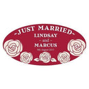 Wedding Signs Rose Large Cling Plum (Pack of 1) JM Weddings