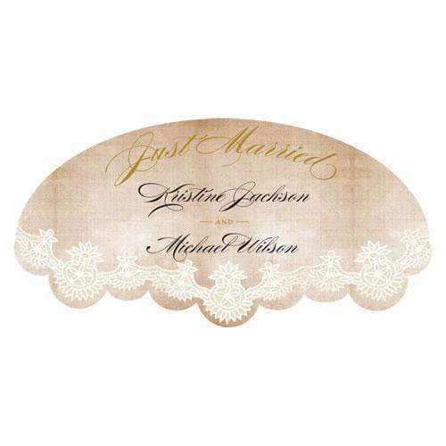 Wedding Signs Vintage Lace Large Cling Berry (Pack of 1) JM Weddings