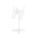 Yay! Acrylic Sign - White (Pack of 1)