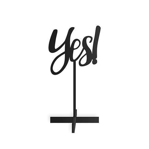 Yes! Acrylic Sign - Black (Pack of 1)