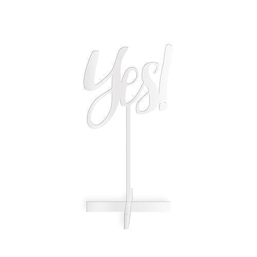 Yes! Acrylic Sign - White (Pack of 1)