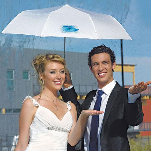 Wedding Umbrella In White (Pack of 1)-Wedding Parasols Umbrellas & Fans-JadeMoghul Inc.