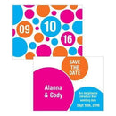 Weddingstar Retro Pop Save The Date Card Berry (Pack of 1) JM Weddings