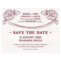 Weddingstar Rose Save The Date Card Plum (Pack of 1) JM Weddings