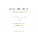 Woodland Pretty Save The Date Card Grass Green (Pack of 1)