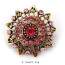WEIMANJINGDIAN Brand Vintage Gold Color Plated Crystal Rhinestones Flower Antique Brooch Pins for Women in Assorted-5383-JadeMoghul Inc.