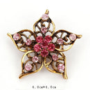 WEIMANJINGDIAN Brand Vintage Gold Color Plated Crystal Rhinestones Flower Antique Brooch Pins for Women in Assorted-5460-JadeMoghul Inc.