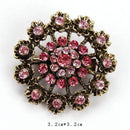 WEIMANJINGDIAN Brand Vintage Gold Color Plated Crystal Rhinestones Flower Antique Brooch Pins for Women in Assorted-558-JadeMoghul Inc.
