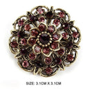 WEIMANJINGDIAN Brand Vintage Gold Color Plated Crystal Rhinestones Flower Antique Brooch Pins for Women in Assorted-631-JadeMoghul Inc.