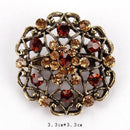 WEIMANJINGDIAN Brand Vintage Gold Color Plated Crystal Rhinestones Flower Antique Brooch Pins for Women in Assorted-633-JadeMoghul Inc.