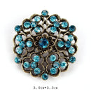 WEIMANJINGDIAN Brand Vintage Gold Color Plated Crystal Rhinestones Flower Antique Brooch Pins for Women in Assorted-635-JadeMoghul Inc.