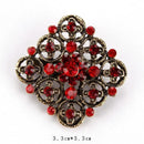 WEIMANJINGDIAN Brand Vintage Gold Color Plated Crystal Rhinestones Flower Antique Brooch Pins for Women in Assorted-637-JadeMoghul Inc.
