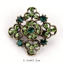 WEIMANJINGDIAN Brand Vintage Gold Color Plated Crystal Rhinestones Flower Antique Brooch Pins for Women in Assorted-639-JadeMoghul Inc.