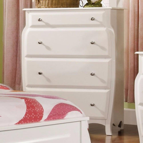 Well Designed Cottage Style Wooden Chest In White-Cabinet & Storage Chests-White-Wood-JadeMoghul Inc.