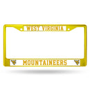 Lexus License Plate Frame West Virginia Yellow Colored Chrome Frame