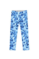 Whisper Lucy Stylish Blue Floral Graphic Print Leggings - Girls-Whisper-18M/2-Blue-JadeMoghul Inc.