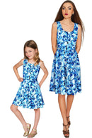 Whisper Mia Fit & Flare Skater Mother Daughter Dress-Whisper-18M/2-Blue-JadeMoghul Inc.