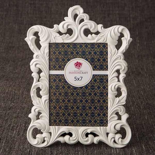 White Baroque 5 x 7 frame from gifts by fashioncraft-Personalized Gifts By Type-JadeMoghul Inc.