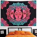 White Black Sun Moon Mandala Tapestry Wall Hanging Celestial Wall Tapestry Hippie Wall Carpets Dorm Decor Psychedelic Tapestry AExp